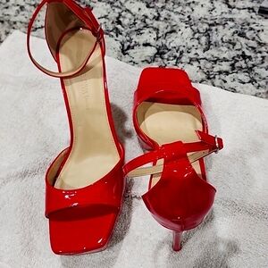 Wild Diva Lounge Red Platform Heels